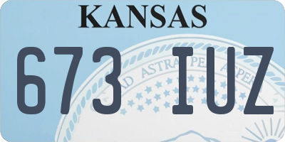 KS license plate 673IUZ