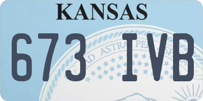 KS license plate 673IVB