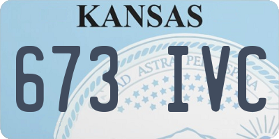 KS license plate 673IVC