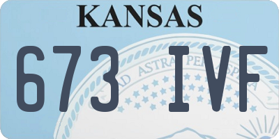 KS license plate 673IVF