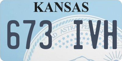 KS license plate 673IVH