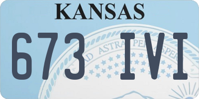 KS license plate 673IVI