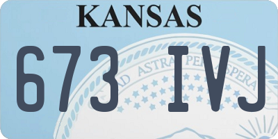 KS license plate 673IVJ