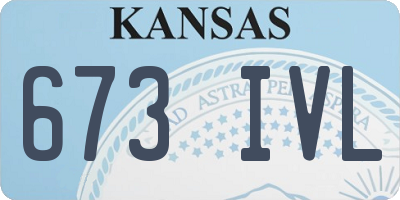 KS license plate 673IVL