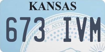 KS license plate 673IVM