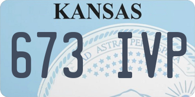 KS license plate 673IVP