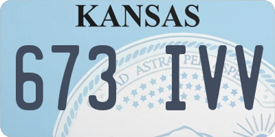KS license plate 673IVV