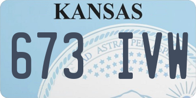 KS license plate 673IVW