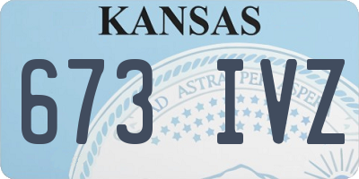KS license plate 673IVZ