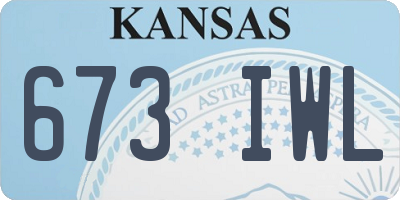 KS license plate 673IWL