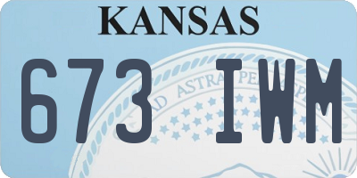 KS license plate 673IWM