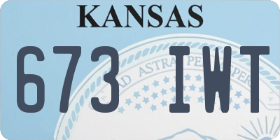 KS license plate 673IWT