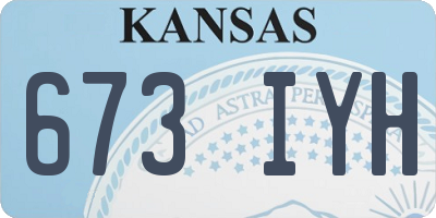 KS license plate 673IYH