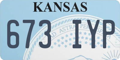 KS license plate 673IYP