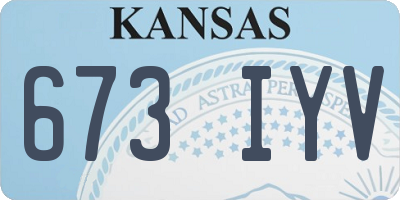 KS license plate 673IYV