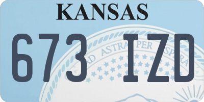 KS license plate 673IZD