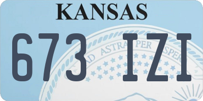 KS license plate 673IZI