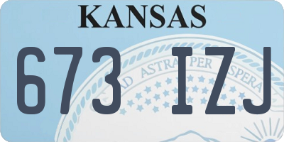 KS license plate 673IZJ