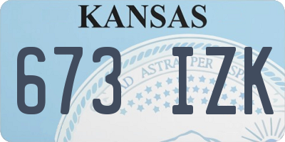 KS license plate 673IZK