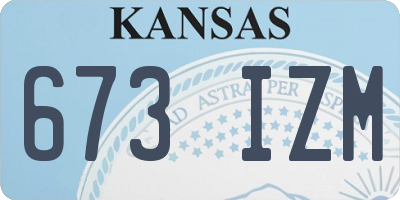 KS license plate 673IZM