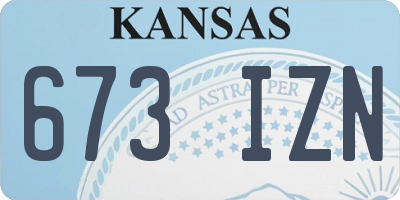 KS license plate 673IZN