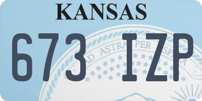 KS license plate 673IZP