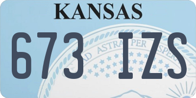 KS license plate 673IZS