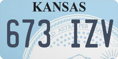 KS license plate 673IZV