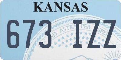KS license plate 673IZZ