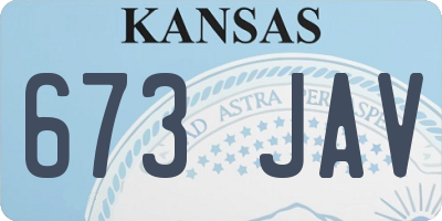 KS license plate 673JAV