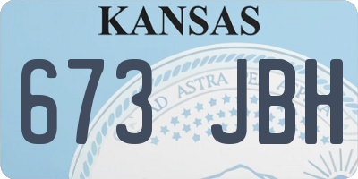 KS license plate 673JBH