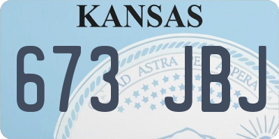 KS license plate 673JBJ