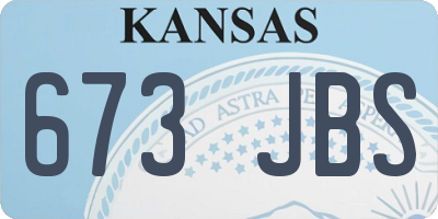 KS license plate 673JBS