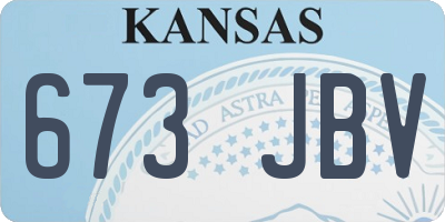 KS license plate 673JBV