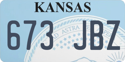 KS license plate 673JBZ