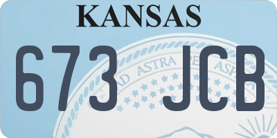 KS license plate 673JCB