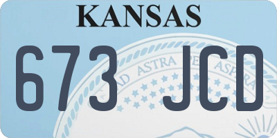KS license plate 673JCD