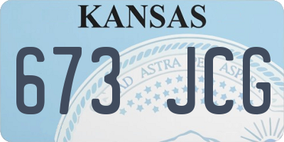 KS license plate 673JCG