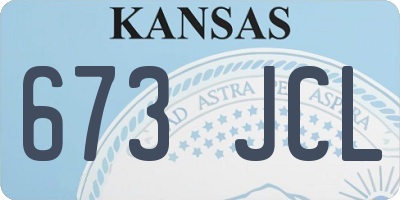 KS license plate 673JCL