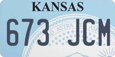 KS license plate 673JCM