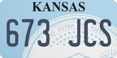 KS license plate 673JCS