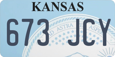 KS license plate 673JCY