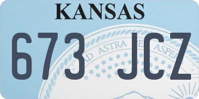KS license plate 673JCZ