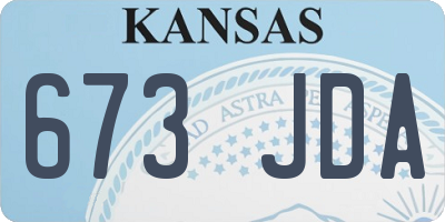 KS license plate 673JDA
