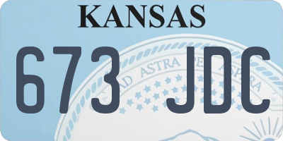 KS license plate 673JDC