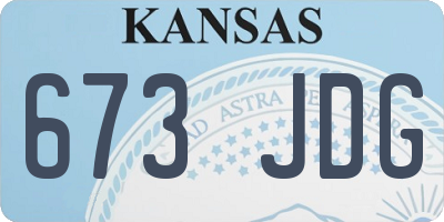 KS license plate 673JDG