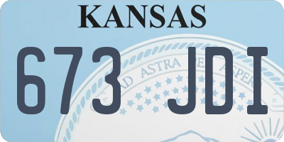 KS license plate 673JDI