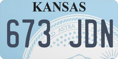 KS license plate 673JDN