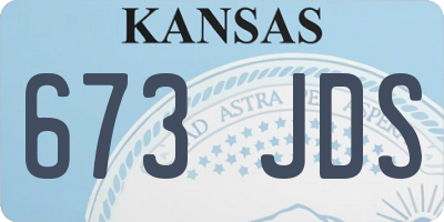 KS license plate 673JDS