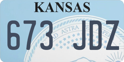 KS license plate 673JDZ